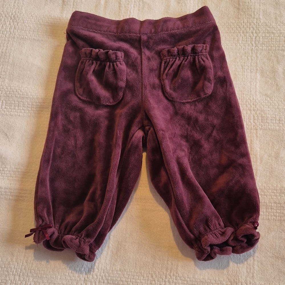 Gymboree girls size 3-6 months girls velour pants VGUC